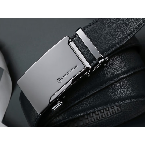 男士皮带时尚牛皮腰带礼盒休闲商务自动扣裤带 新年生日礼物